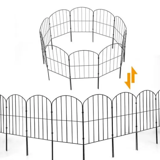 NEX&trade; Metal Panel Arch Garden Fence, 10ct. {1}