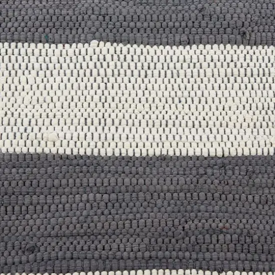DII&reg; Gray & White Stripe Rag Rug, 2ft. x 3ft. {3}