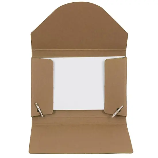 JAM Paper Kraft Ecoboard Business Card Case with Round Flap Natural Kraft {5}