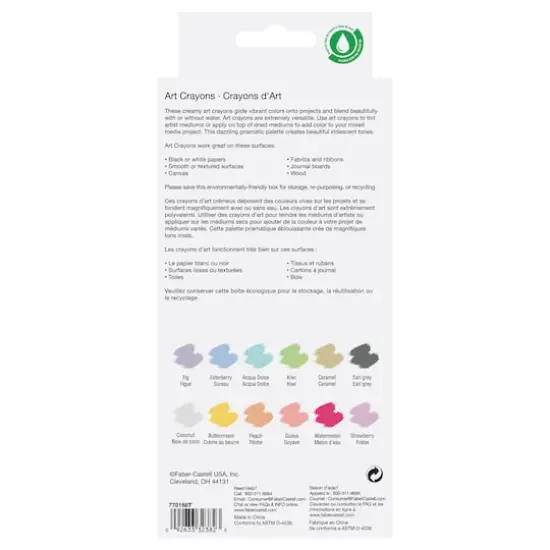 Faber-Castell&reg; Watercolor & Mixed Media Art Crayon Set Pastels {6}