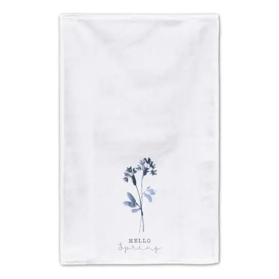 Hello Spring Blue Floral Tea Towel Set {5}