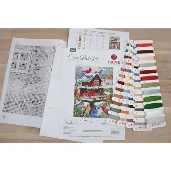 Luca-S Blissful Bird Feeder Counted Cross Stitch Kit {8}