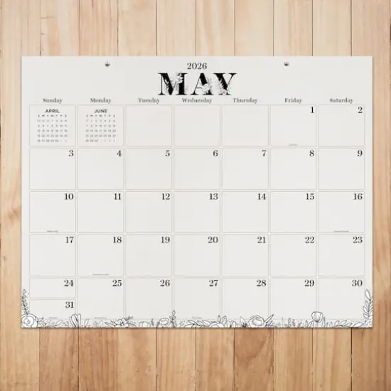 2026 Floral Large Desk Pad Monthly Blotter Calendar {5}