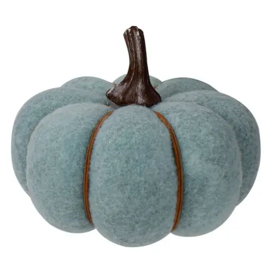 4" Blue & Brown Fall Harvest Tabletop Pumpkin {4}