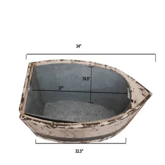 Hello Honey&reg; 33" Wood Boat with Tin Insert {6}