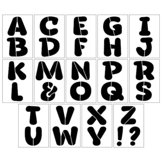 4.5" Retro Serif Alphabet Stencils by Craft Smart&reg; {1}