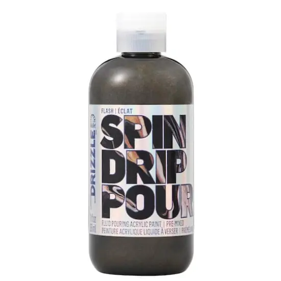 FolkArt&reg; Drizzle&trade; Pre-Mixed Acrylic Pouring Paint, 9oz. Onyx Flash {1}