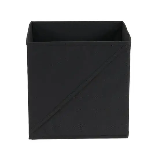 Household Essentials Storage Cubes with Diagonal Handle, 6ct. Black {8}