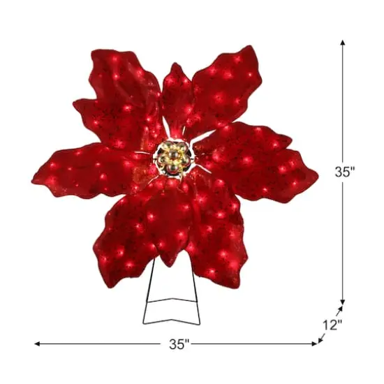 Mr. Christmas 35" Outdoor Twinkling LED Poinsettia {4}