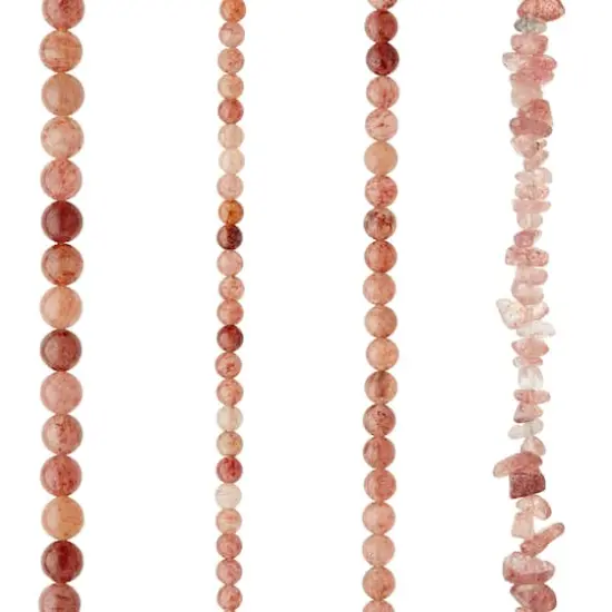 Strawberry Quartz Semi-Precious Beads Value Pack by Bead Landing&trade; {4}