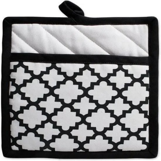 DII&reg; Lattice Oven Mitt & Potholder Set White {3}