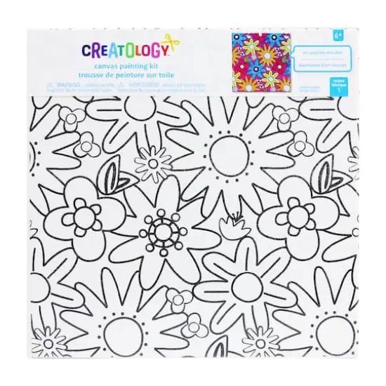 Flowers Canvas Painting Kit by Creatology&trade; {5}