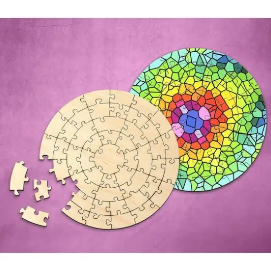 Leisure Arts&reg; Small Circle D.I.Y. Wood Puzzle {5}