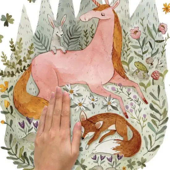 RoomMates Woodland Magic Unicorn & Fox Peel & Stick Giant Wall Decal Set {6}