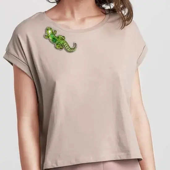 Crystal Art Beadwork Kit For Creating Broоch Lizard {4}