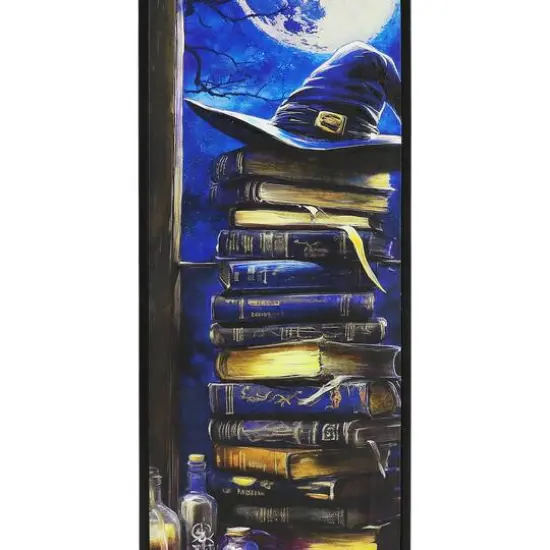 10.5" x 33" Witchy Book Stack Under the Moon Framed Wall Art by Ashland&reg; {3}