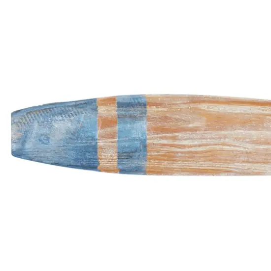 47" Light Brown Distressed Wood Industrial Propeller Wall Decor {3}