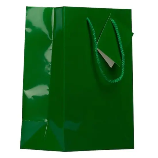 JAM Paper Medium Glossy Gift Bags, 6ct. Green {1}