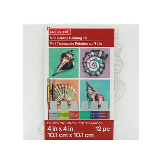 4" x 4" Seashell Canvas Painting Kit by Craft Smart&reg; {6}