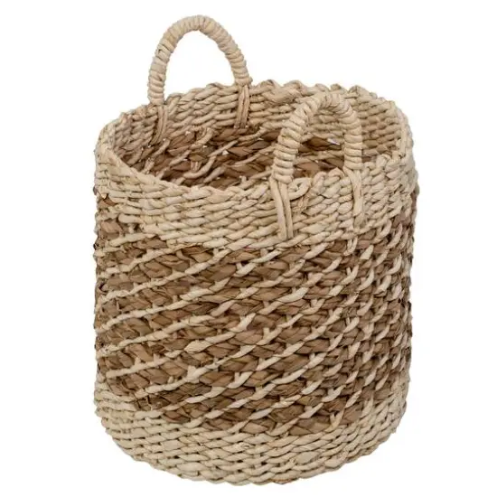 Honey Can Do Coastal Collection Nesting Tea Stained Woven Basket Set {5}