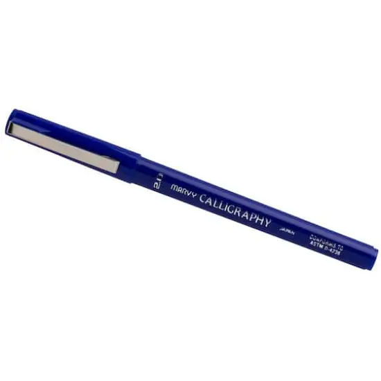 JAM Paper 2.0mm Calligraphy Pen, 2ct. Blue {1}