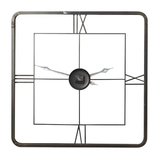 Gold Glam Metal Wall Clock, 36" x 36" {6}