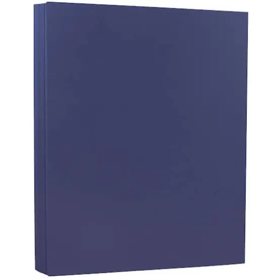 JAM Paper Matte 8.5" x 11" 80lb. Cardstock, 50 Sheets Presidential Blue {1}