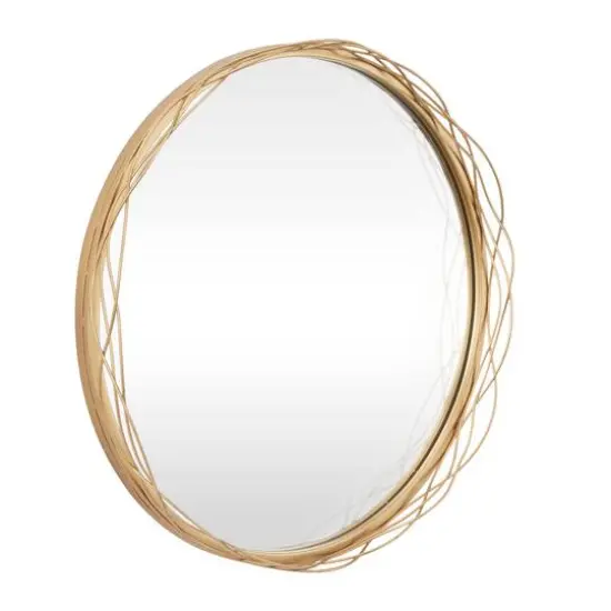 Gold Metal Glam Wall Mirror, Set of24" x 24" x 3" {3}