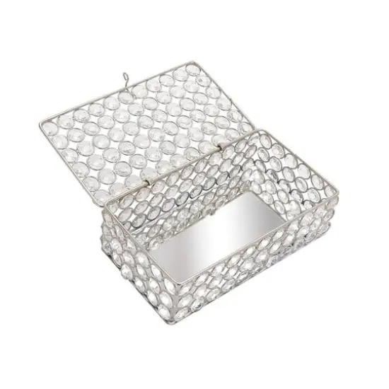 Silver Crystal Glam Jewelry Box {5}