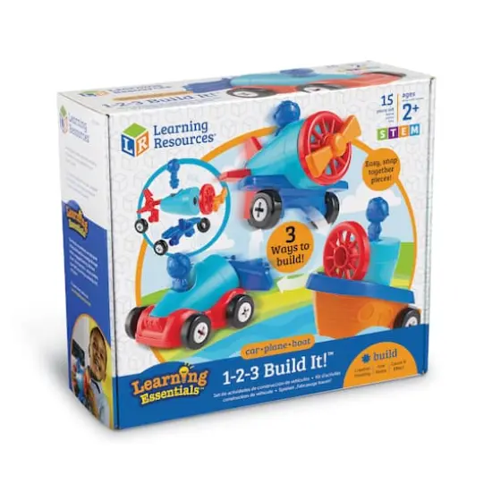 Learning Essentials - 1-2-3 Build It! Car-Plane-Boat {1}