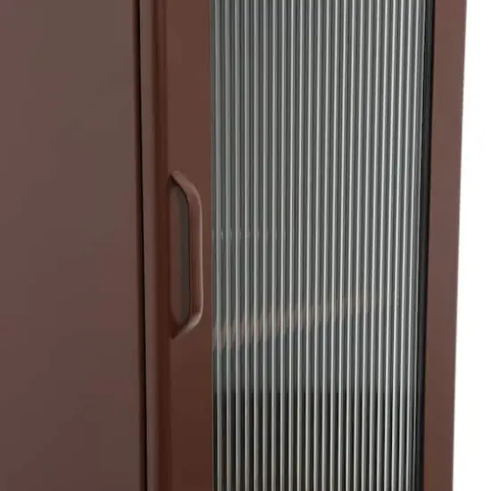 Hello Honey&reg; Metal Cabinet with Glass Door Brown {6}