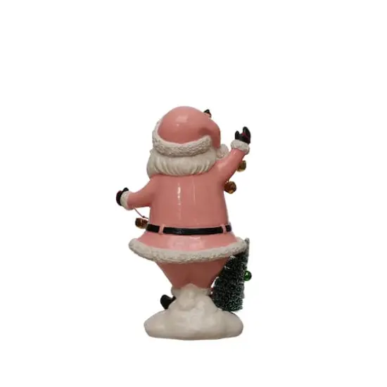 9.5" Pink Santa with Bells Tabletop D&eacute;cor by Ashland&reg; {4}