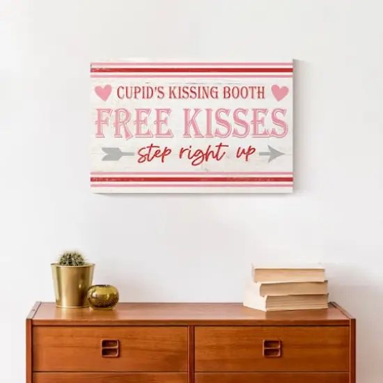 Cupid Kissing Booth Canvas Wall Art {5}