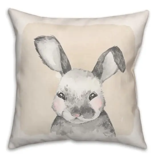 Welcome Every Bunny 3 18" x 18" Indoor / Outdoor Pillow {1}