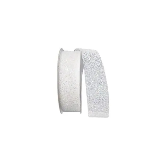The Ribbon Roll 1.5" x 25yd. Glitter Web Mesh Ribbon Iridescent {1}