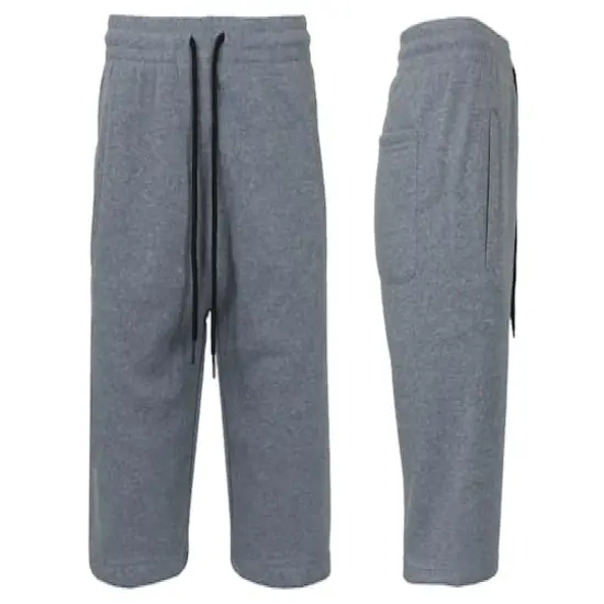 Galaxy By Harvic Men's Classic Jogger Lounge Shorts Heather Gray {1}