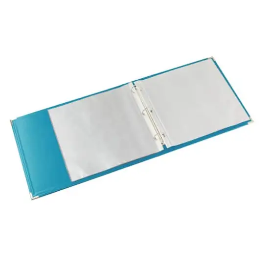 Leather D-Ring Scrapbook Album by Recollections&reg; Aqua {4}