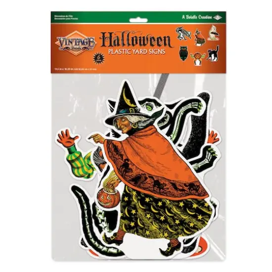 Beistle Plastic Vintage Halloween Yard Signs {6}
