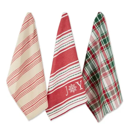 DII&reg; Assorted Joy Snowflake Dishtowel Set {1}