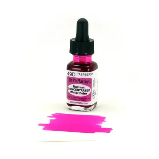 Dr. Ph. Martin's&reg; Radiant Concentrated Watercolor, 0.5oz. 49D Raspberry {4}
