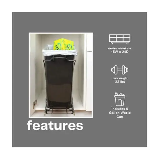 Household Essentials Glidez Slide-Out Trash Can {6}