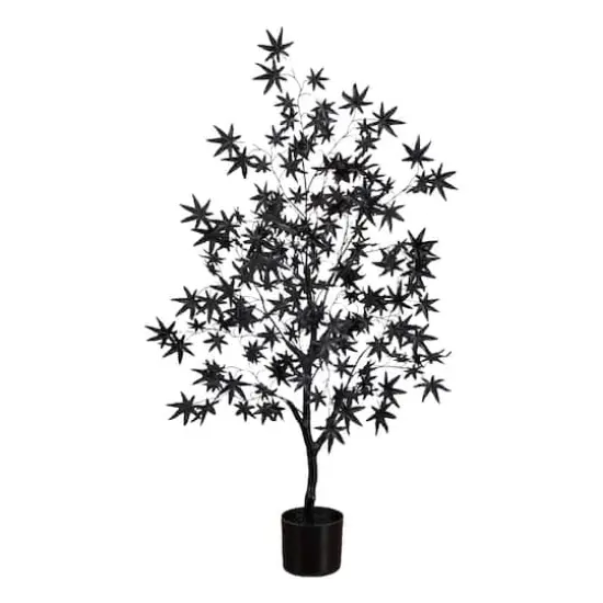 4ft. Artificial Halloween Eerie Black Maple Tree {1}