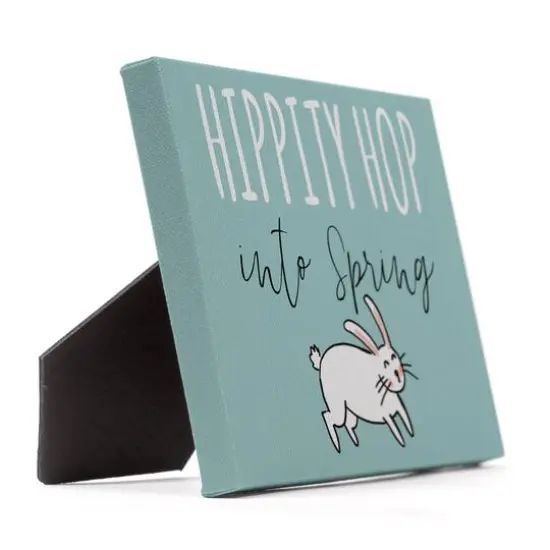 Hippity Hop into Spring Tabletop Canvas Art {3}