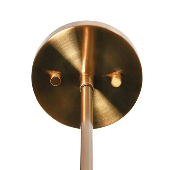 Hello Honey® Robert Stevenson Lighting Rhodes Metal & Clear Ribbed Glass Ceiling Light Brushed Brass {6}