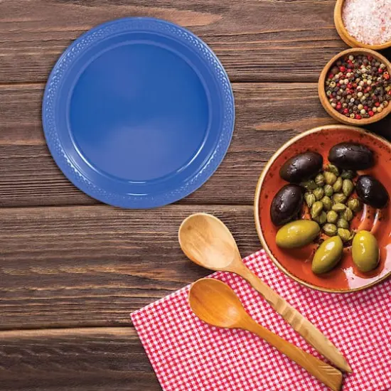 JAM Paper 9" Plastic Party Plates, 20ct. Blue {3}