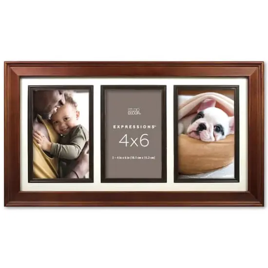 Expressions™ 3 Opening 4" x 6" Collage Frame by Studio Décor® Black {2}