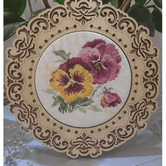 Alisa Pansies Cross Stitch Kit {5}