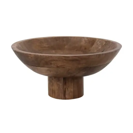 Hello Honey&reg; 11.5" Walnut Mango Wood Footed Bowl {4}