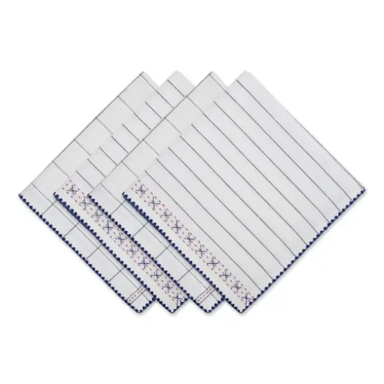 Kitchen Windowpane Embellished Napkin, 4ct. {1}