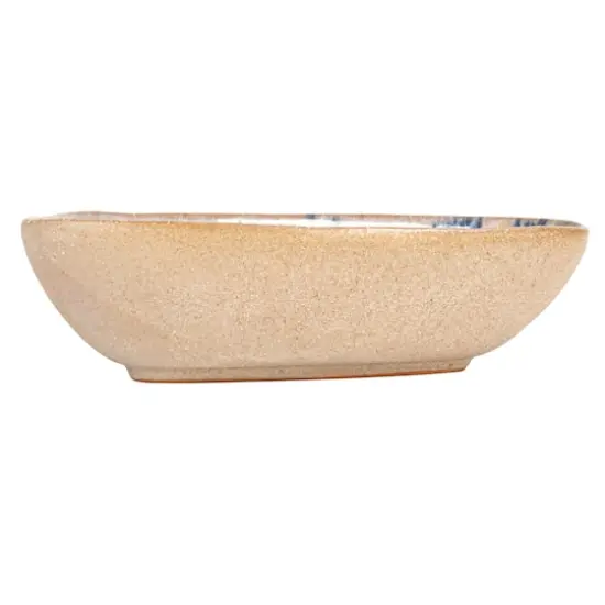 Hello Honey® 7.5" Multicolor Triangular Abstract Stoneware Bowl {7}